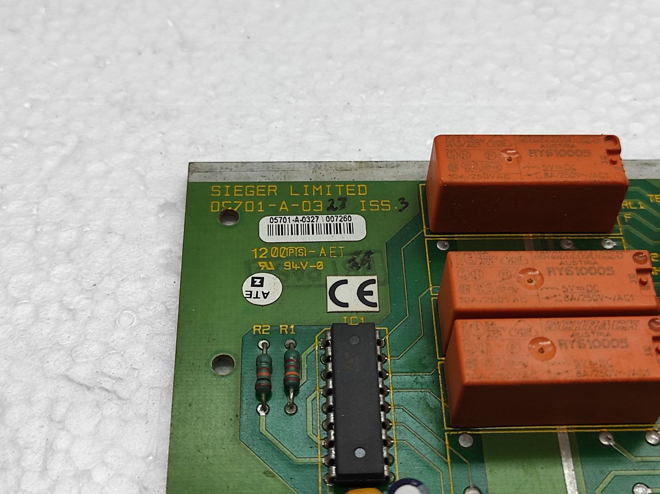 SIEGER LIMITED 05701-A-0327 PCB 05701A0327