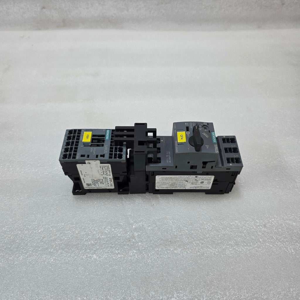 SIEMENS 3RV2011-0FA20 MOTOR PROTECTION CIRCUIT BREAKER + 3RT2015-2BB41 CONTACTOR