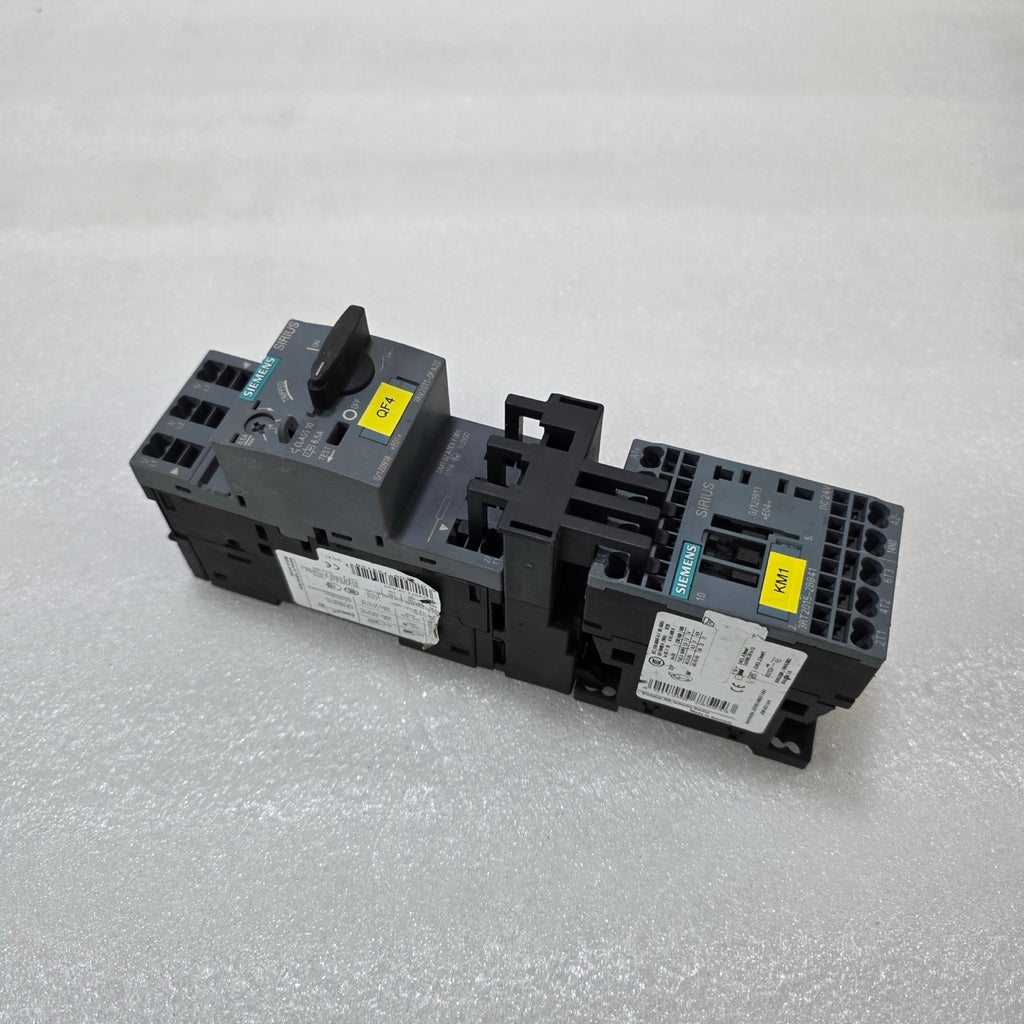 SIEMENS 3RV2011-0FA20 MOTOR PROTECTION CIRCUIT BREAKER + 3RT2015-2BB41 CONTACTOR