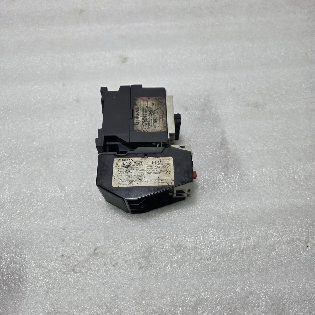 SIEMENS 3TF3010E AC CONTACTOR WITH 3UA5010 THERMAL OVERLOAD RELAY 220V 50/60HZ