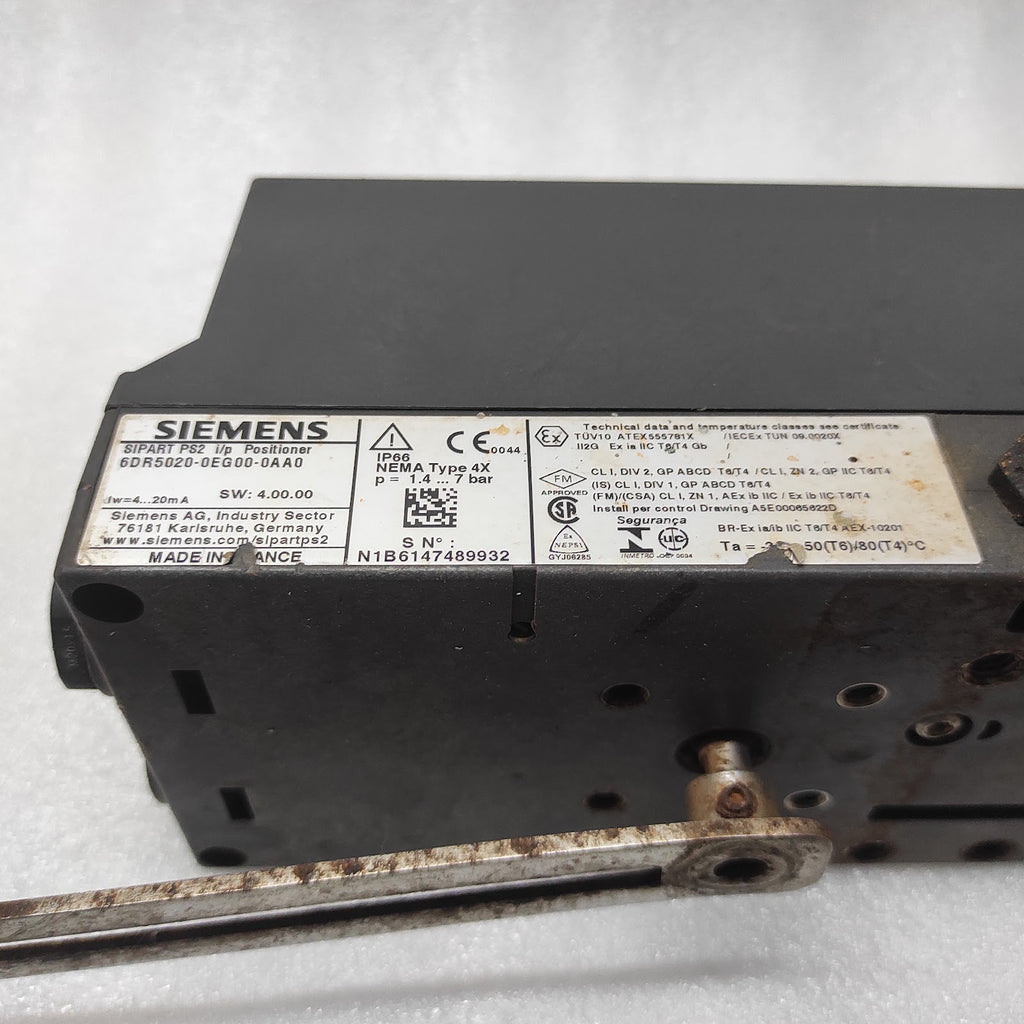 SIEMENS 6DR5020-0EG00-0AA0 SIPART PS2 I/P POSITIONER