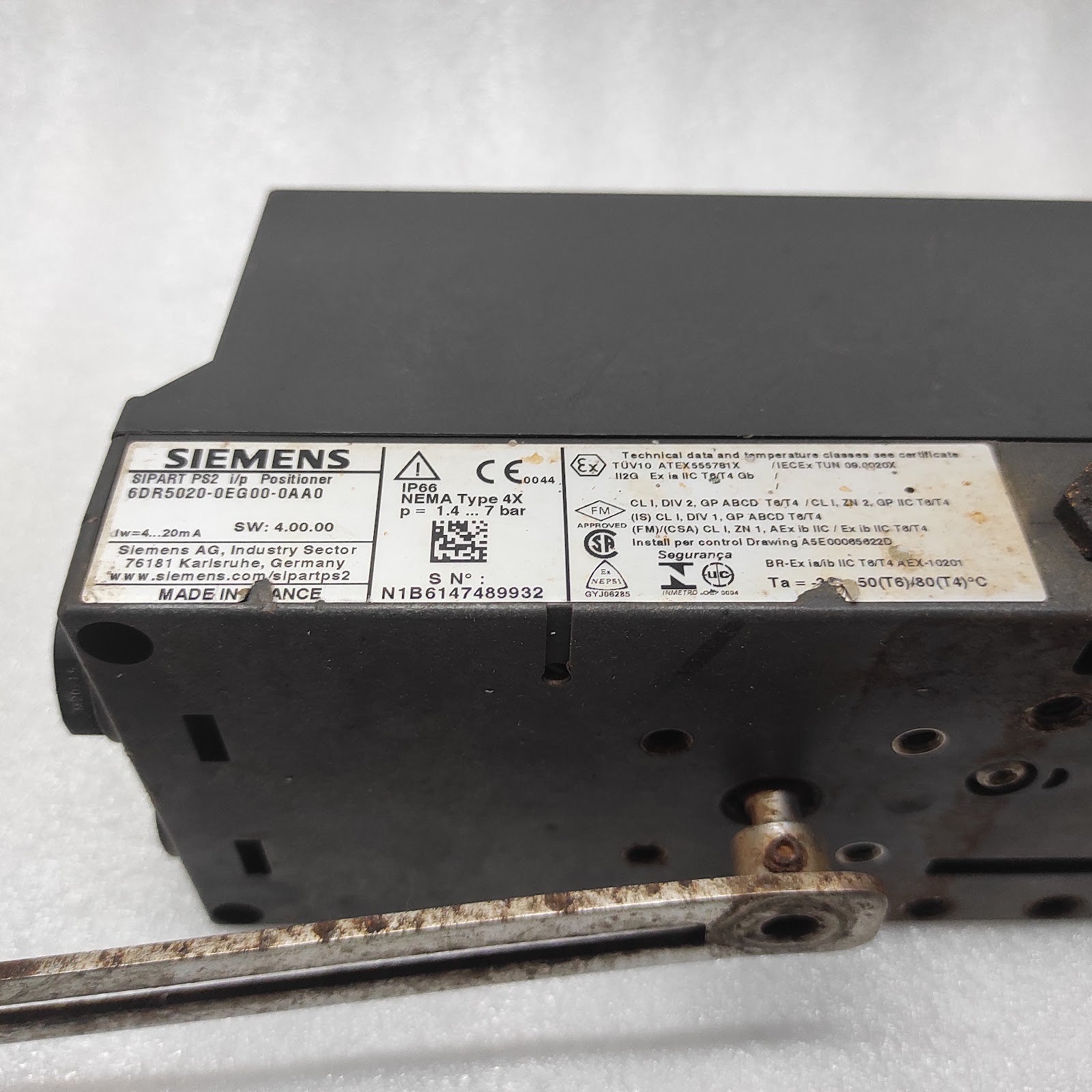 SIEMENS 6DR5020-0EG00-0AA0 SIPART PS2 I/P POSITIONER