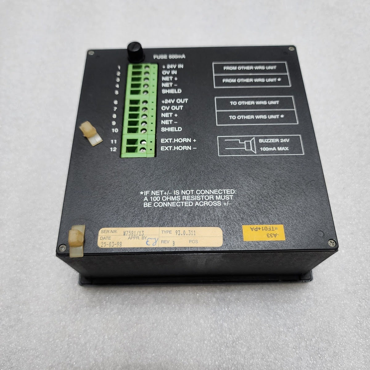 SIEMENS 93.0.311 REV B SHIP ALARM PANEL CONTROL SYSTEM