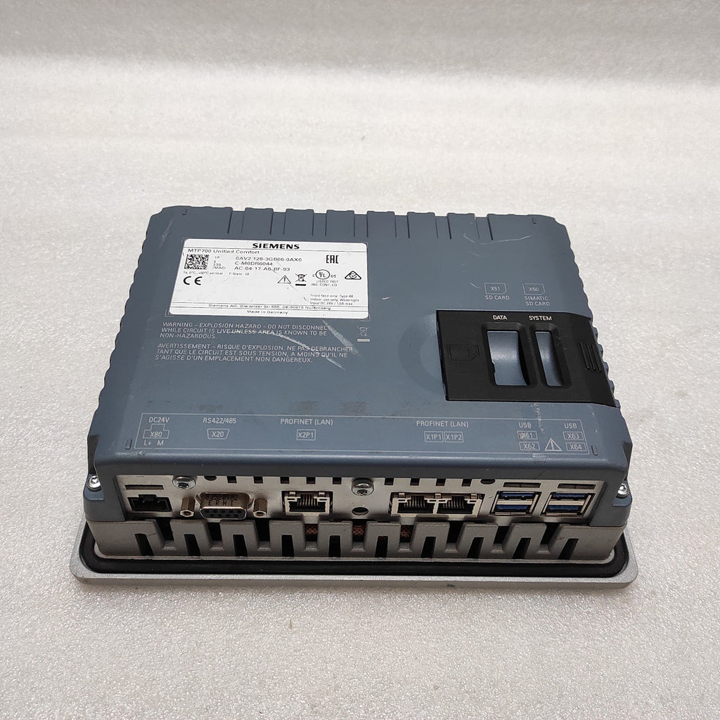 SIEMENS MTP700 UNIFIED CONFORT 6AV2 128-3GB06-0AX0 HMI