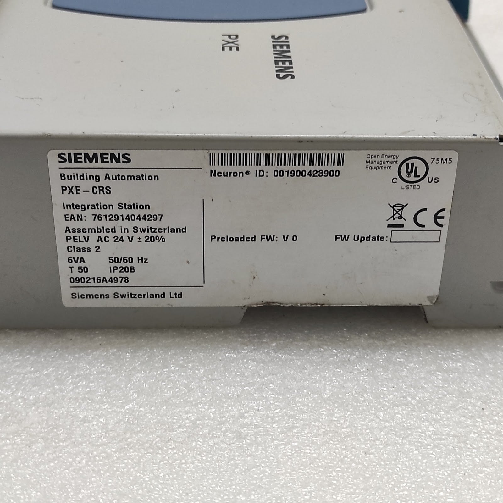 SIEMENS PXE-CRS SYSTEM CONTROLLER 24VAC