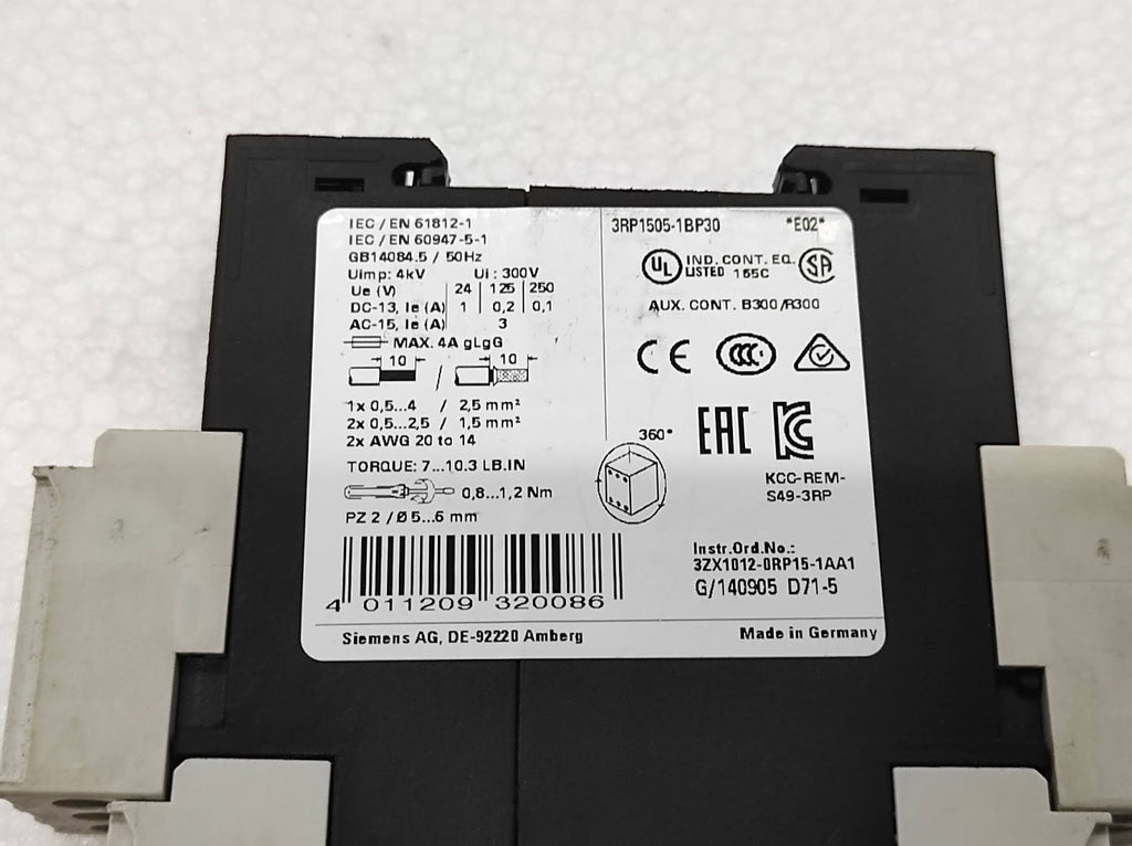 LOT OF 3 X SIEMENS 3RP1505-1BP30 TIME DELAY RELAY 3RP15051BP30 LOT OF 3