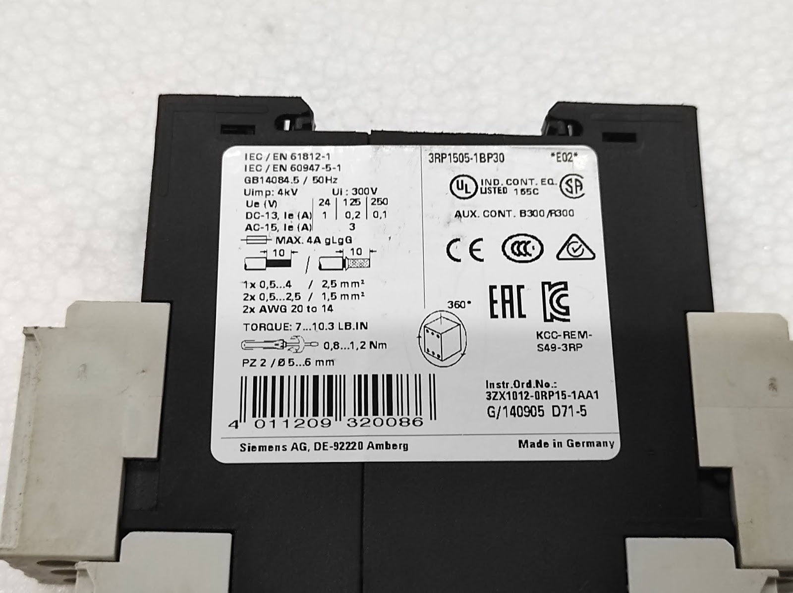 LOT OF 3 X SIEMENS 3RP1505-1BP30 TIME DELAY RELAY 3RP15051BP30 LOT OF 3
