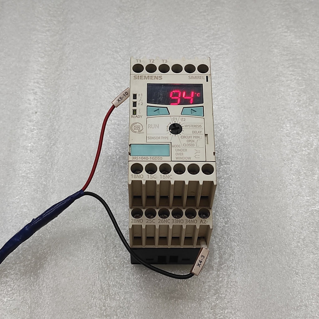 SIEMENS 3RS1040-1GD50 TEMPERATURE MONITORING RELAY