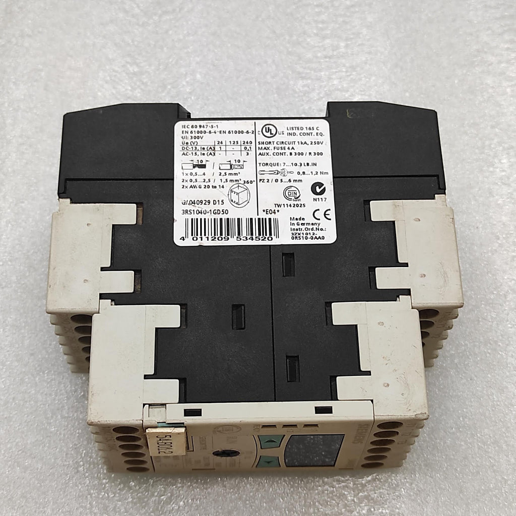 SIEMENS 3RS1040-1GD50 TEMPERATURE MONITORING RELAY