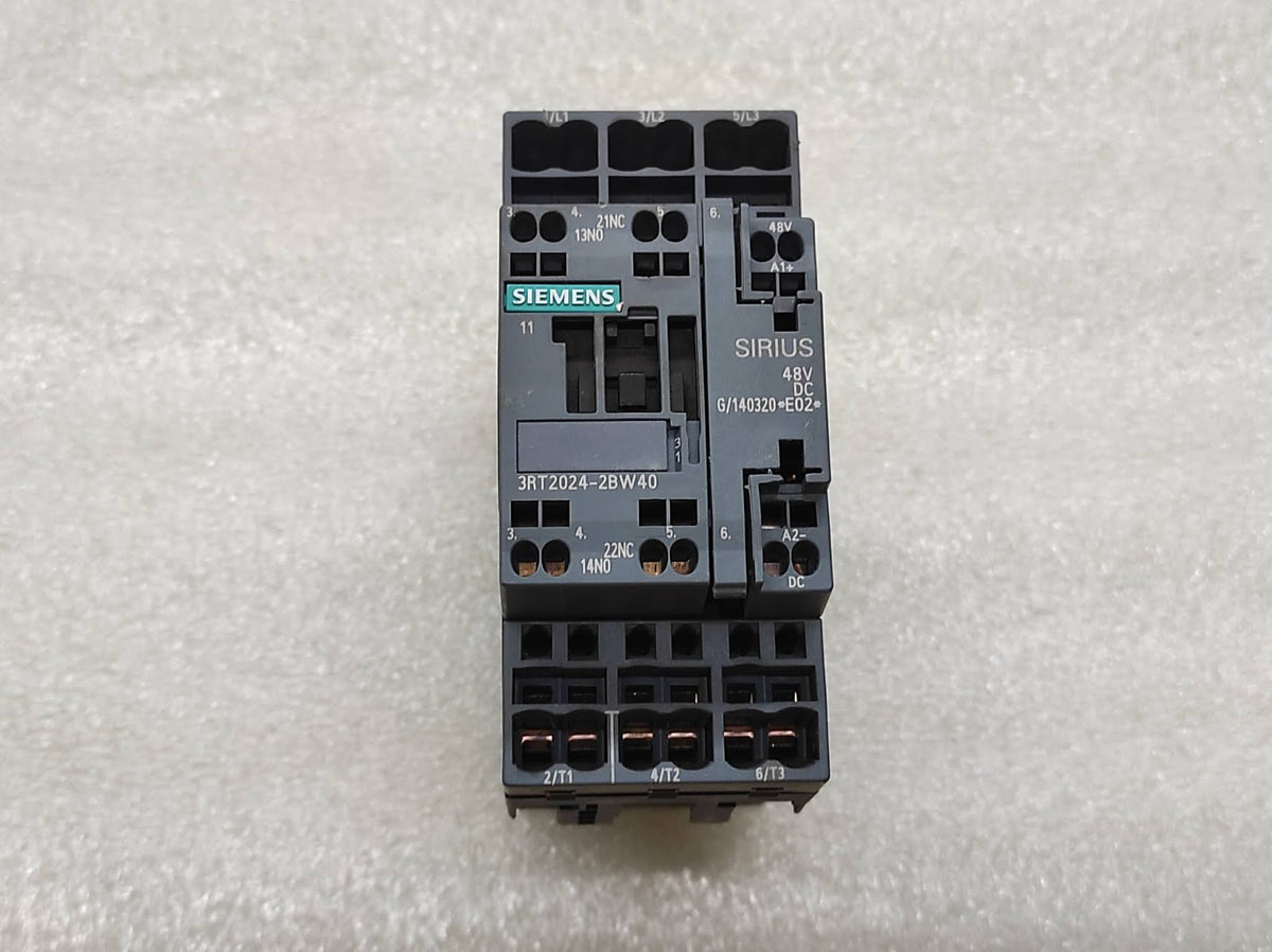 SIEMENS 3RT2024-2BW40 POWER CONTACTOR G/140320-909180 12A 48 VDC COIL