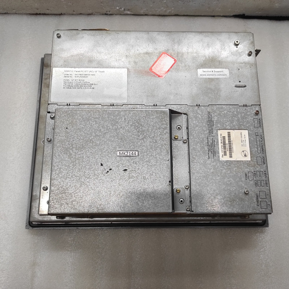 SIEMENS 6AV7800-0BB10-1AA0 12" TOUCH SIMATIC PANEL PC