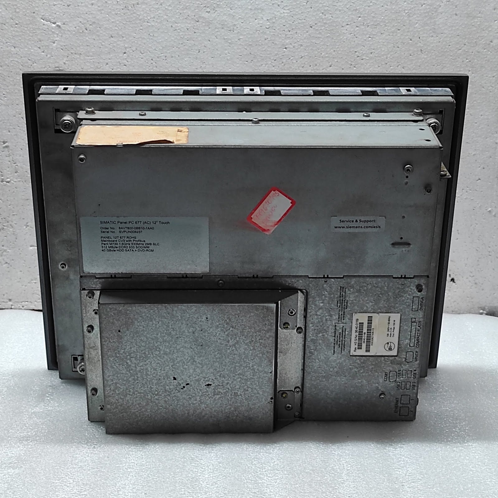SIEMENS 6AV7800-0BB10-1AA0 12" TOUCH SIMATIC PANEL PC