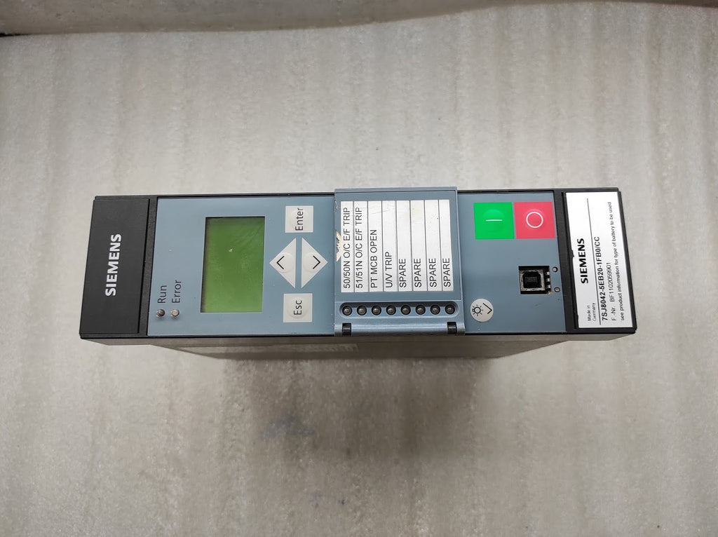 SIEMENS 7SJ8042-5EB20-1FB0/CC OVERCURRENT PROTECTION RELAY