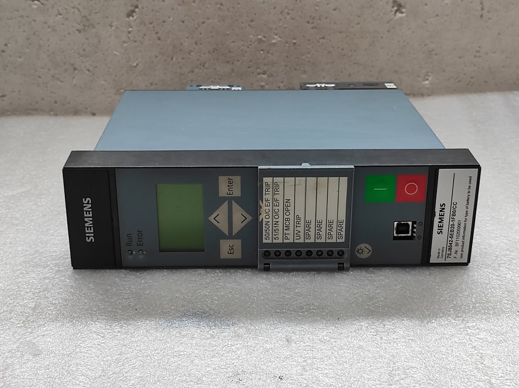 SIEMENS 7SJ8042-5EB20-1FB0/CC OVERCURRENT PROTECTION RELAY