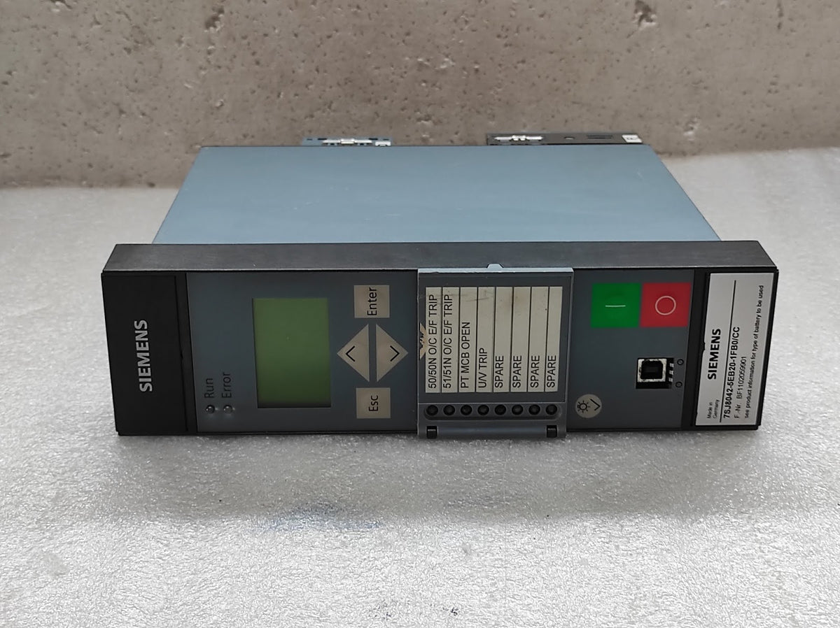 SIEMENS 7SJ8042-5EB20-1FB0/CC OVERCURRENT PROTECTION RELAY
