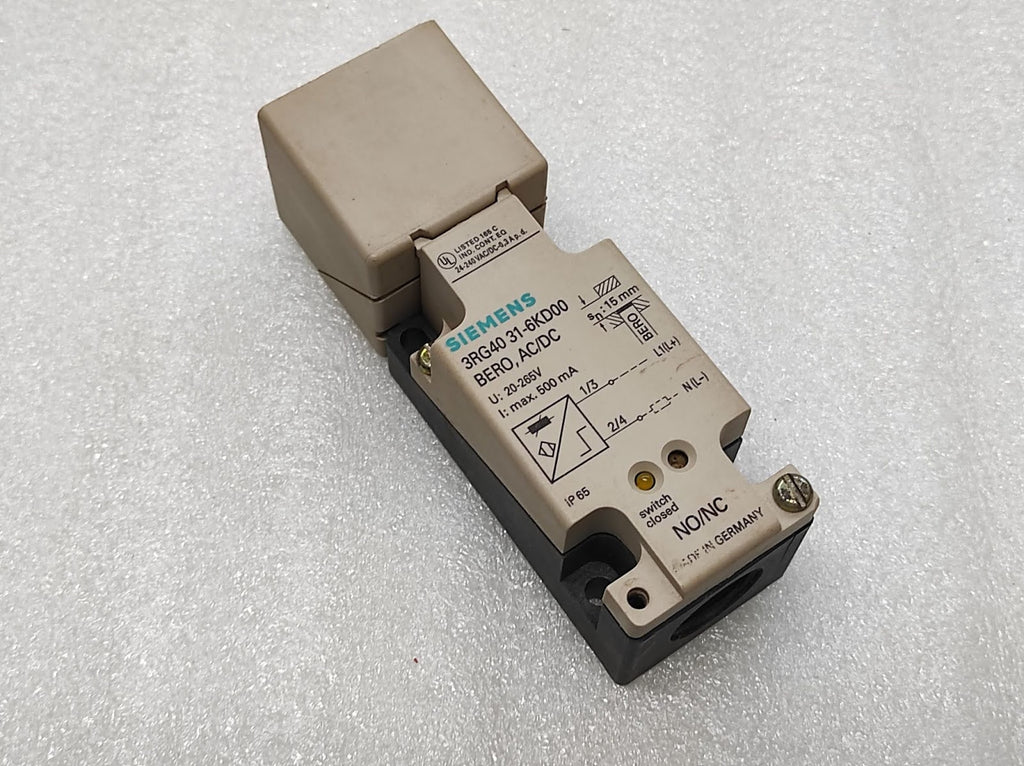 SIEMENS BERO 3RG4 INDUCTIVE SENSOR 3RG4031-6KD00