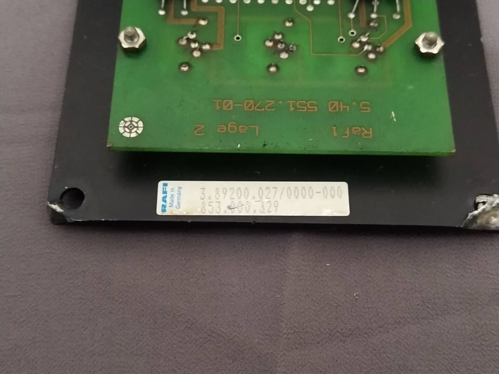 SIEMENS ENGINE CONTROLLER DISPLAY RAFI 3.89200.027/0000-000 - 5.40 551.270-01