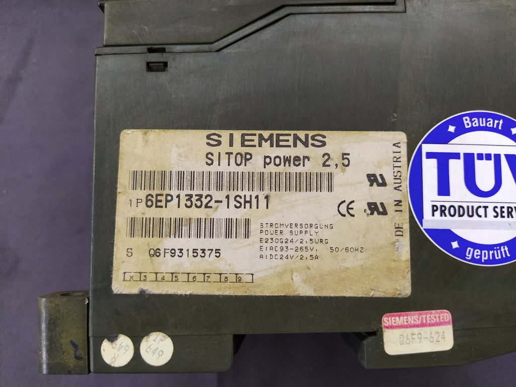 Siemens Sitop Power 2.5 6EP1 332-1SH11 Power Supply 6EP1332-1SH11 24V DC