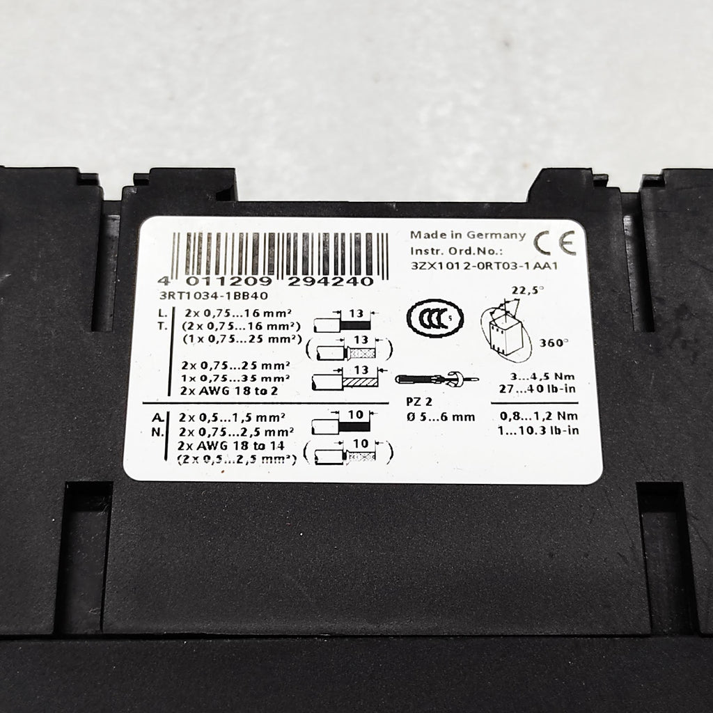 SIEMENS SRT1034-1B CONTACTOR
