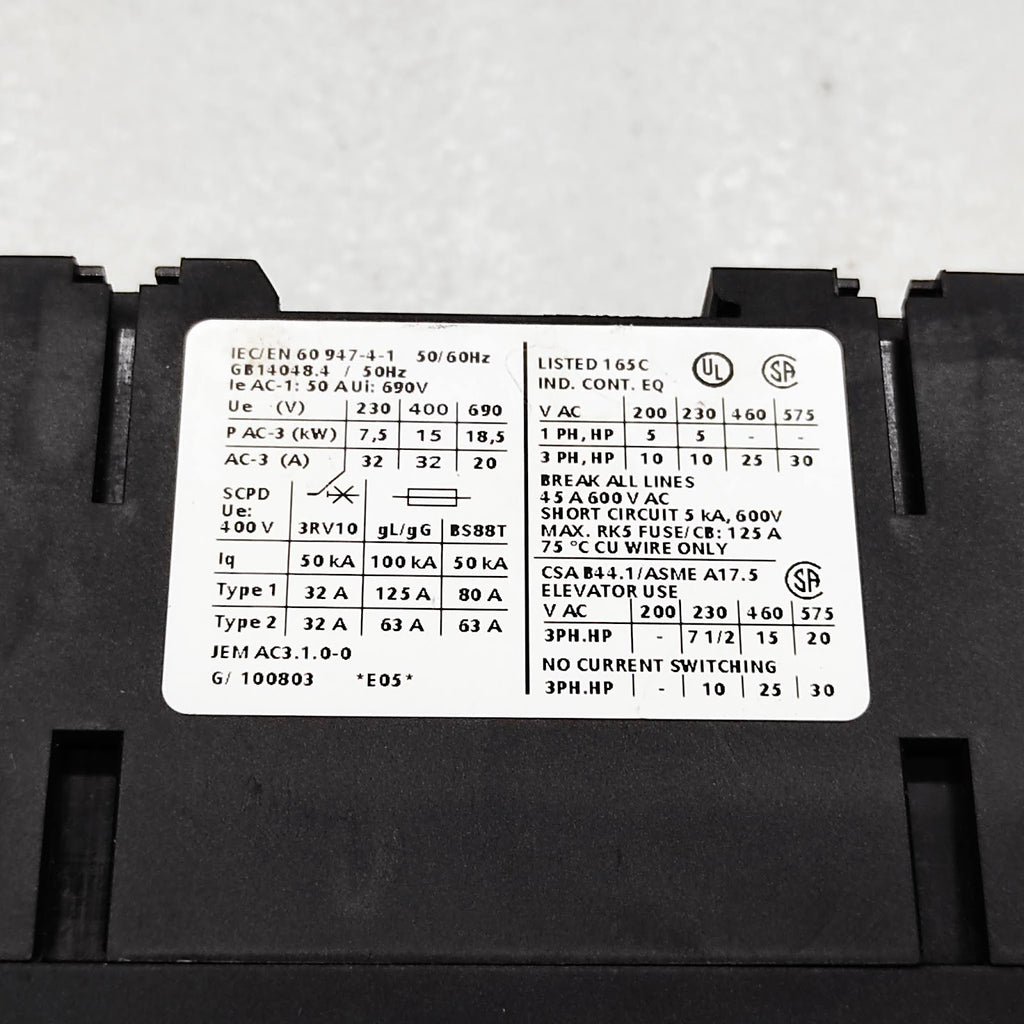 SIEMENS SRT1034-1B CONTACTOR