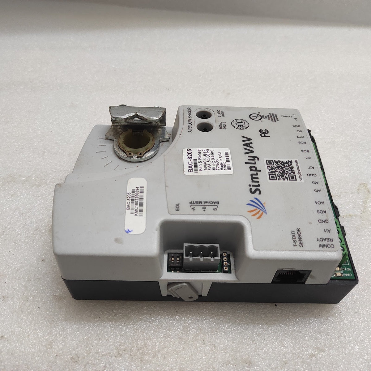 SIMPLY VAV BAC-8205 BACNET FAN AND REHEAT CONTROLLER 24VAC