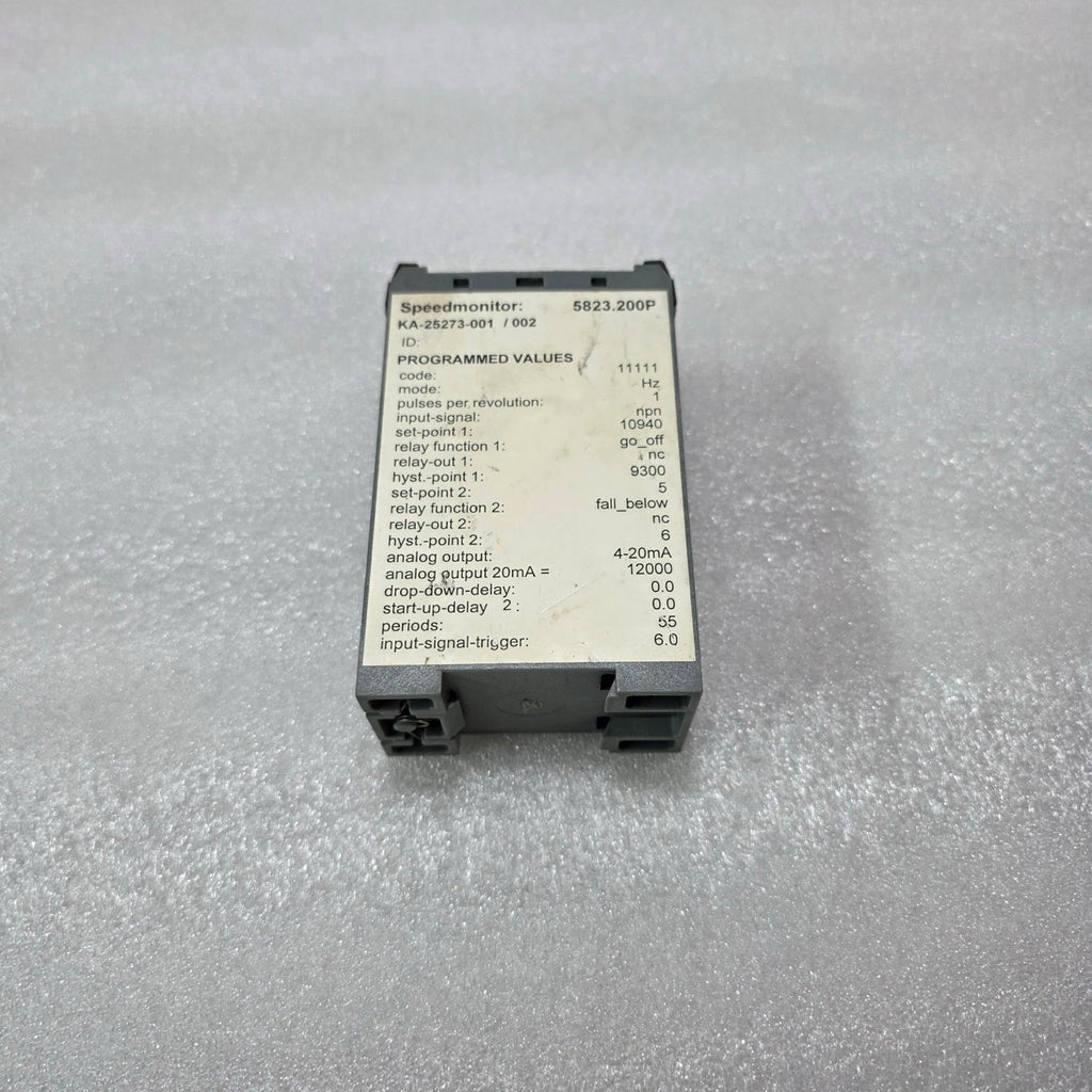 RHEINTACHO 5823.200P SPEEDMONITOR RPM MONITORING RELAY 24VDC 4-20MA 2 RELAY
