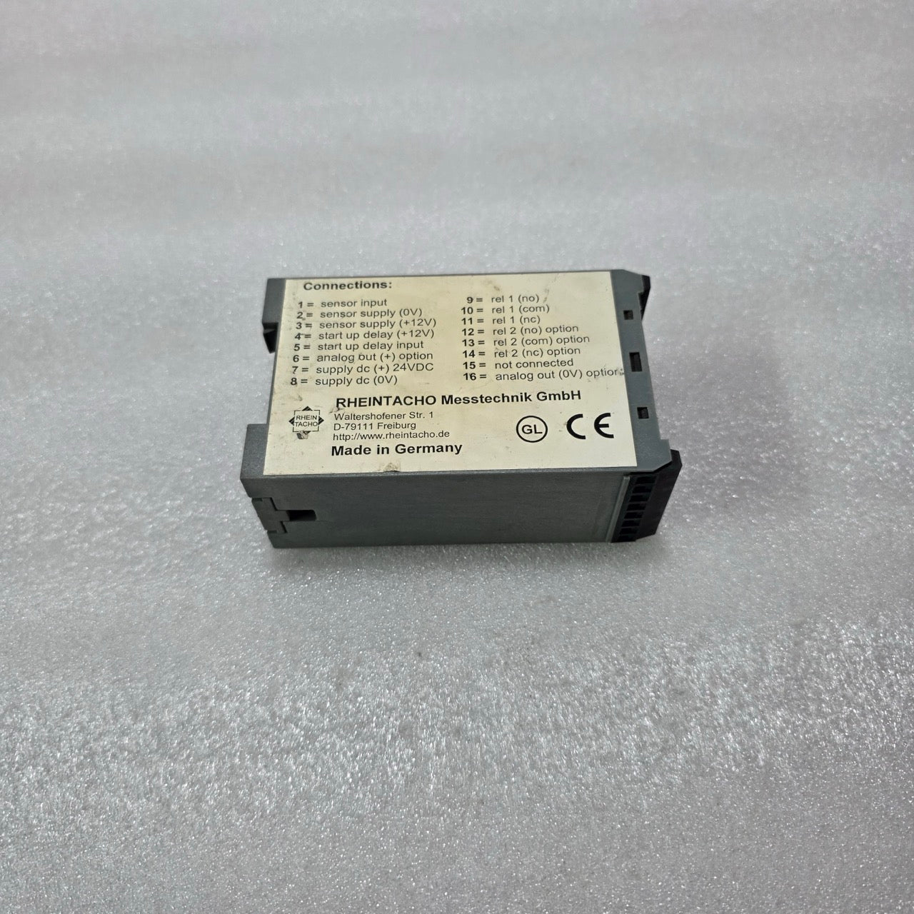 RHEINTACHO 5823.200P SPEEDMONITOR RPM MONITORING RELAY 24VDC 4-20MA 2 RELAY