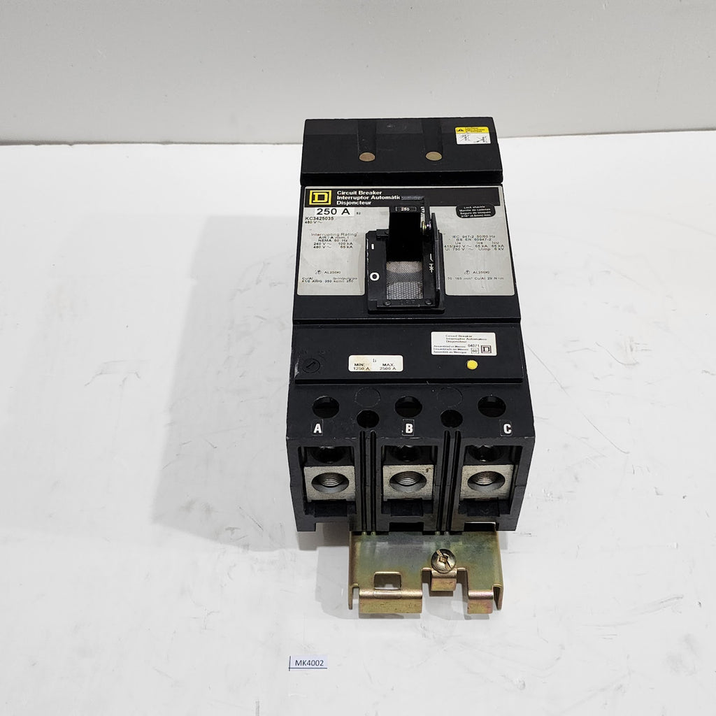 SQUARE D KC3425035 CIRCUIT BREAKER 250A 480V