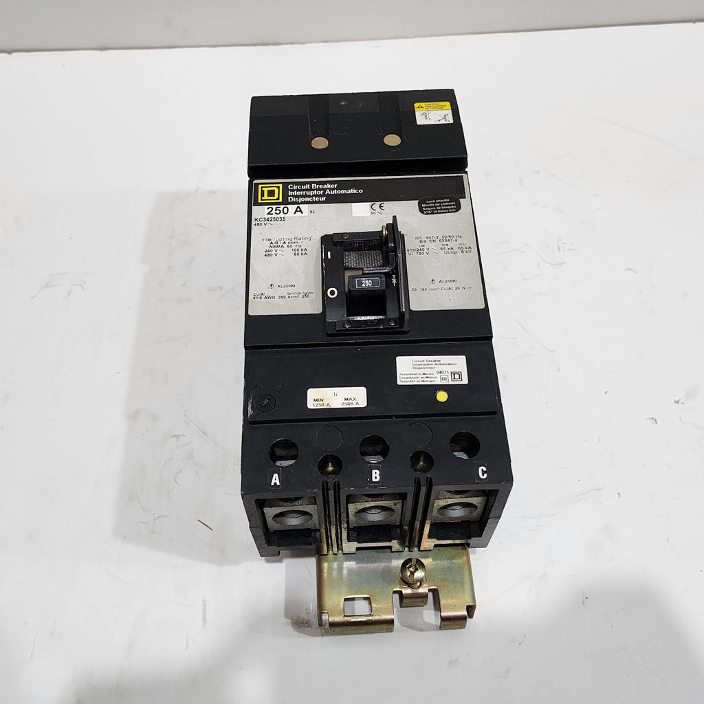 SQUARE D KC3425035 CIRCUIT BREAKER 250A 480V