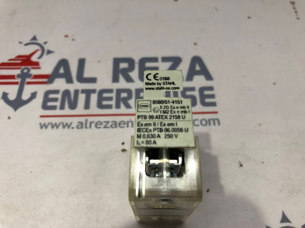 STAHL 8560/51-4151 SMALL FUSE BASE LOT OF 4 UNIT