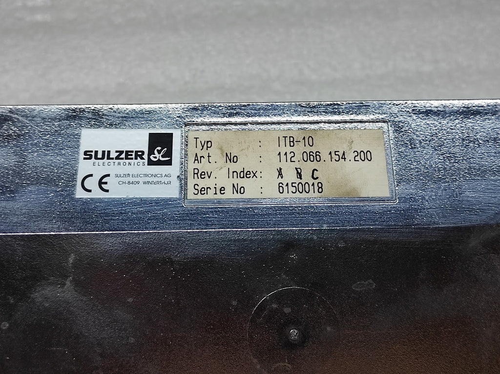 SULZER ITB-10 112.066.154.200 REV C