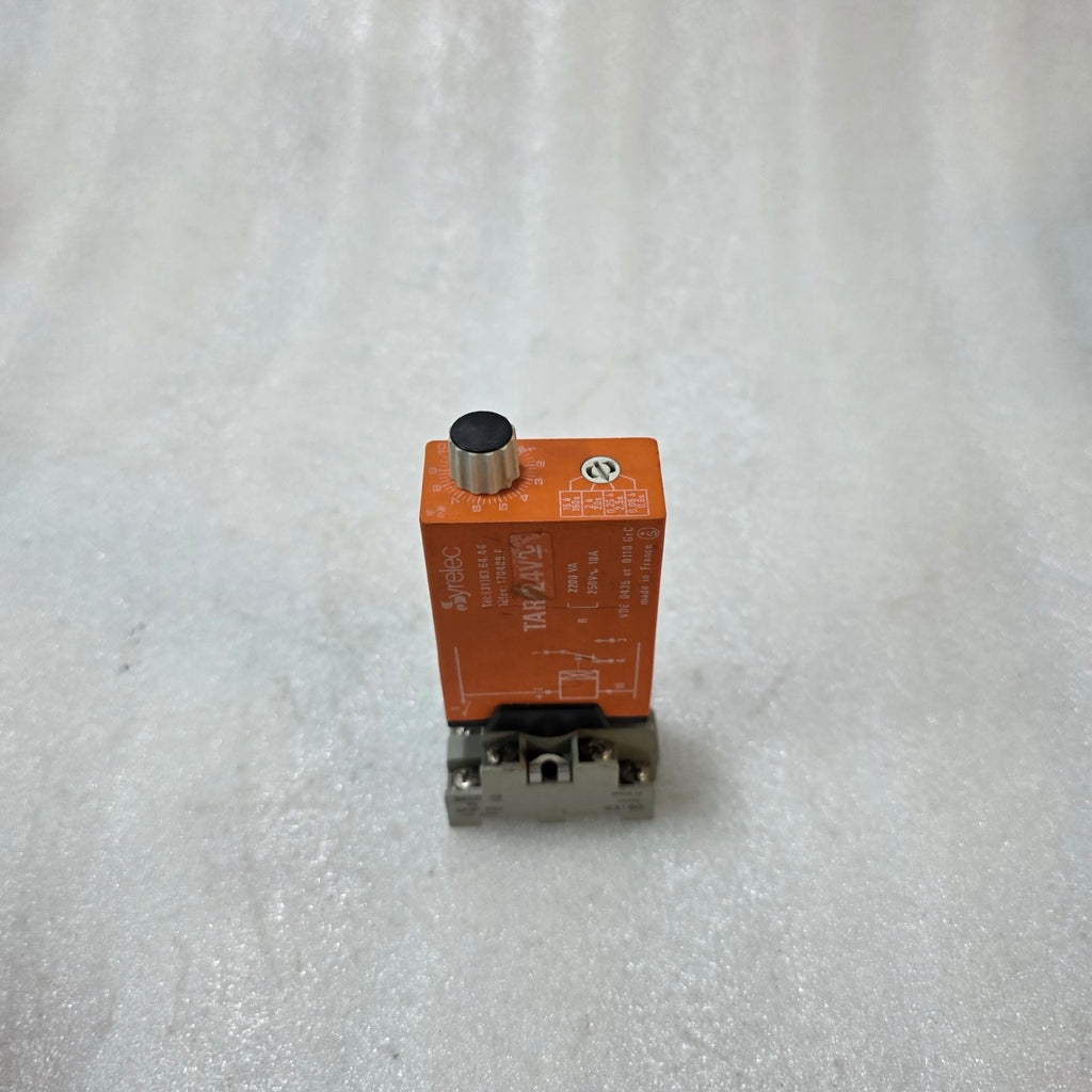 SYRELEC TAR 24V ADJUSTABLE TIMER RELAY – 2200VA, 250VAC 10A TIME DELAY RELAY