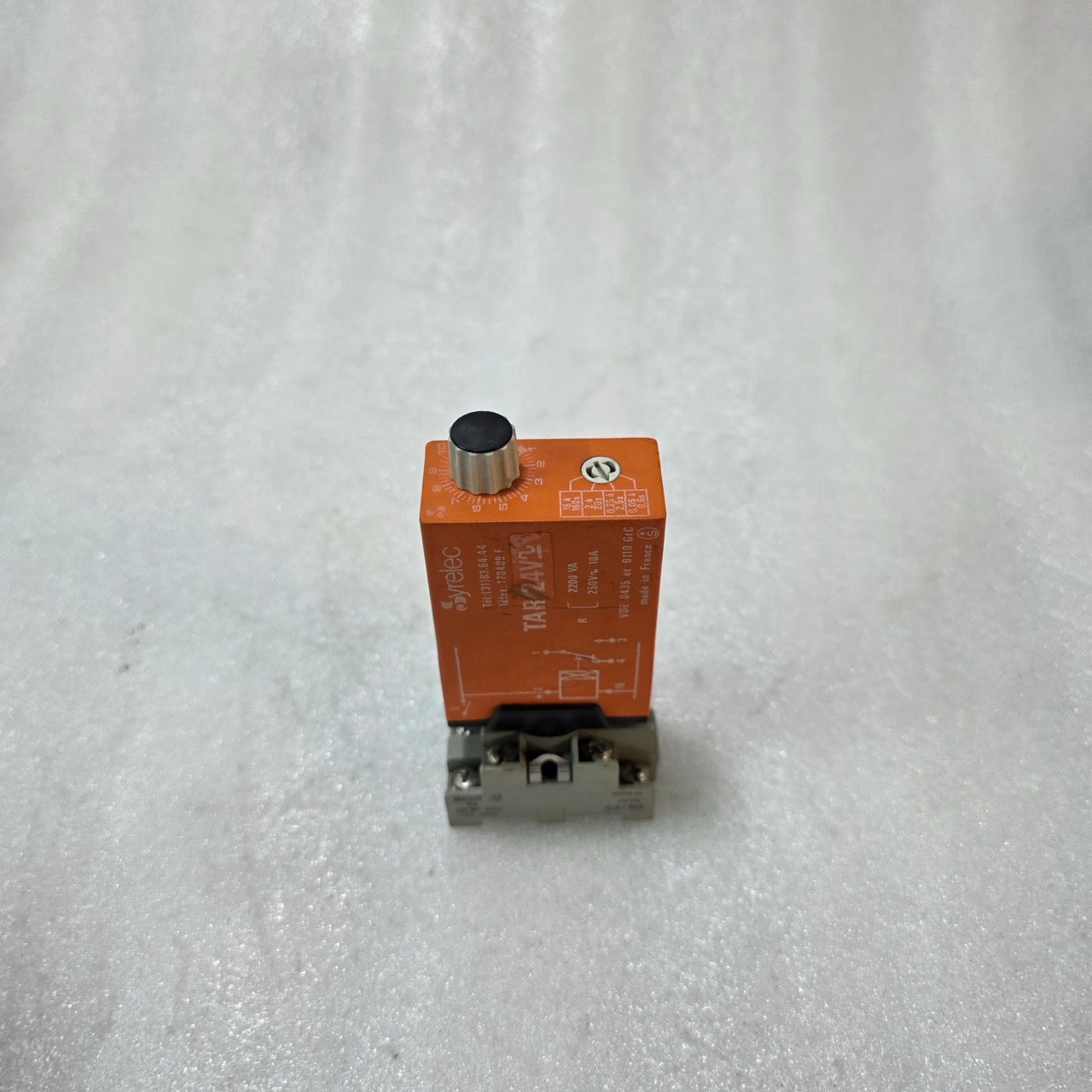 SYRELEC TAR 24V ADJUSTABLE TIMER RELAY – 2200VA, 250VAC 10A TIME DELAY RELAY