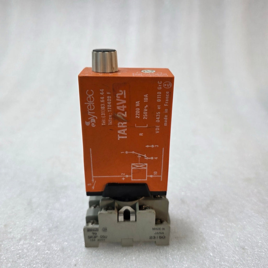 SYRELEC TAR 24V ADJUSTABLE TIMER RELAY – 2200VA, 250VAC 10A TIME DELAY RELAY