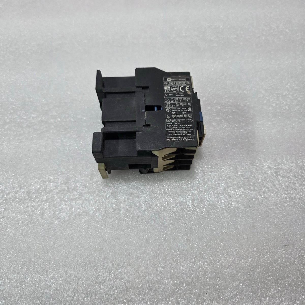 TELEMECANIQUE LC1 D0910 AC CONTACTOR 25A 220-230V 50/60HZ 1NC