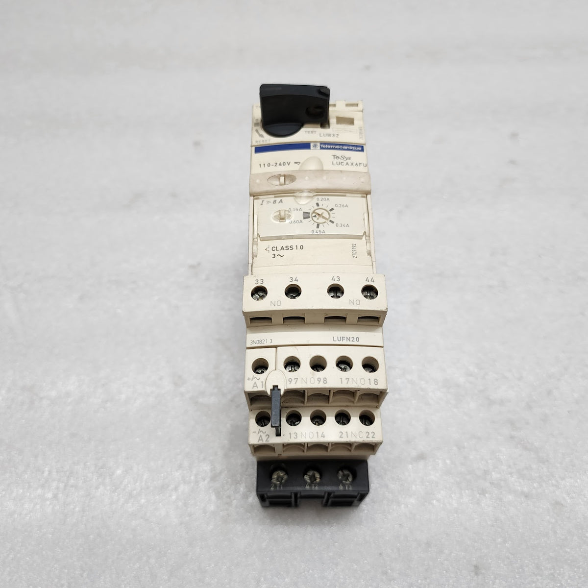 TELEMECANIQUE LUCAX6FU 0.15-0.6A 3PH MOTOR STANDARD CONTROL UNIT 110-240VAC/DC