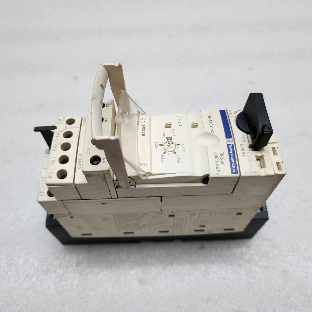 TELEMECANIQUE LUCAX6FU 0.15-0.6A 3PH MOTOR STANDARD CONTROL UNIT 110-240VAC/DC