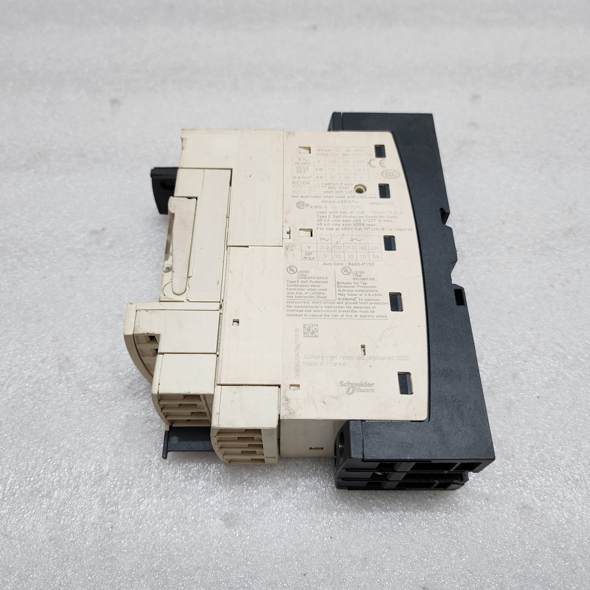 TELEMECANIQUE LUCAX6FU 0.15-0.6A 3PH MOTOR STANDARD CONTROL UNIT 110-240VAC/DC