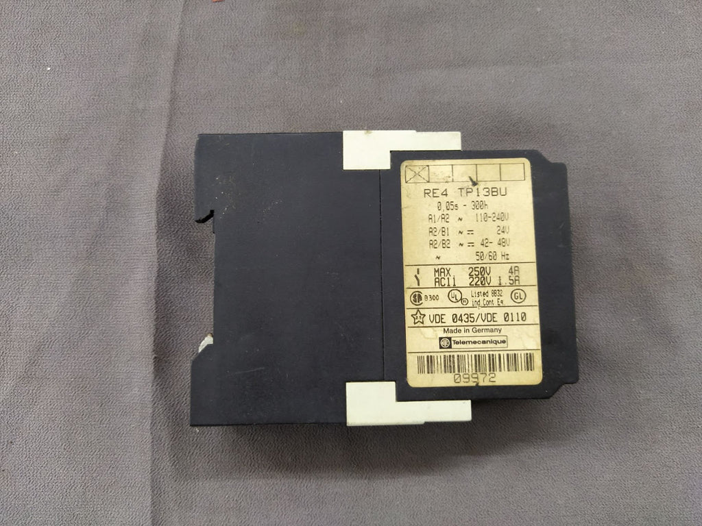 3 X Telemecanique RE4 TP13BU Time Delay Relay 0.05s-300h 110-240V X LOT OF 3 PC