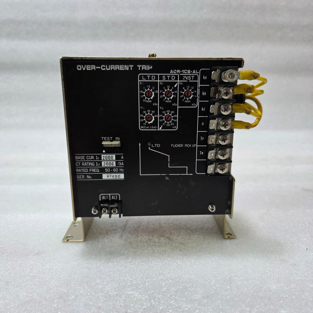 TERASAKI AOR-1CS-AL OVER CURRENT TRIP RELAY |  2000A, CT 2000/3A | SETTING 5
