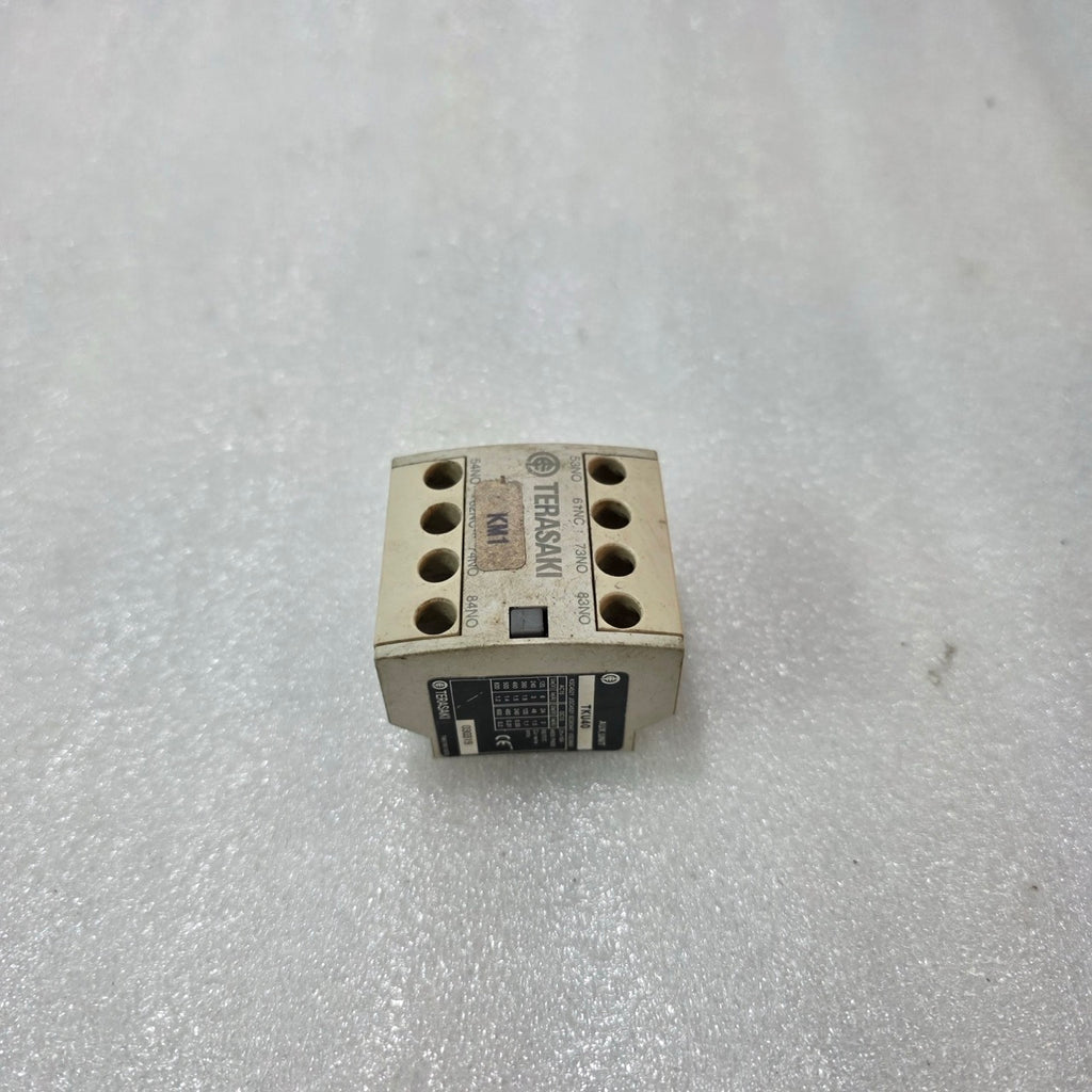 TERASAKI TKU40 AUXILIARY CONTACT UNIT 4NO/4NC 16A AC15/DC13 KM1 CONTACTOR BLOCK
