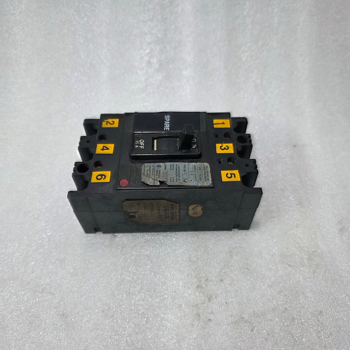 TERASAKI TO-30D MOLDED CASE CIRCUIT BREAKER 15A 3 POLE MCCB 500V AC / 250V DC