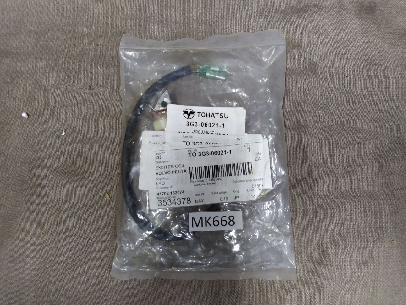 Tohatsu 363-06021-1 Exciter Coil Volvo Penta 363060211