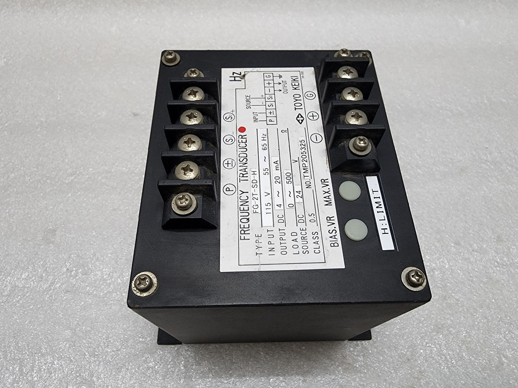 TOYO KEIKI FG-2T-SD-H FREQUENCY TRANSDUCER 24VDC
