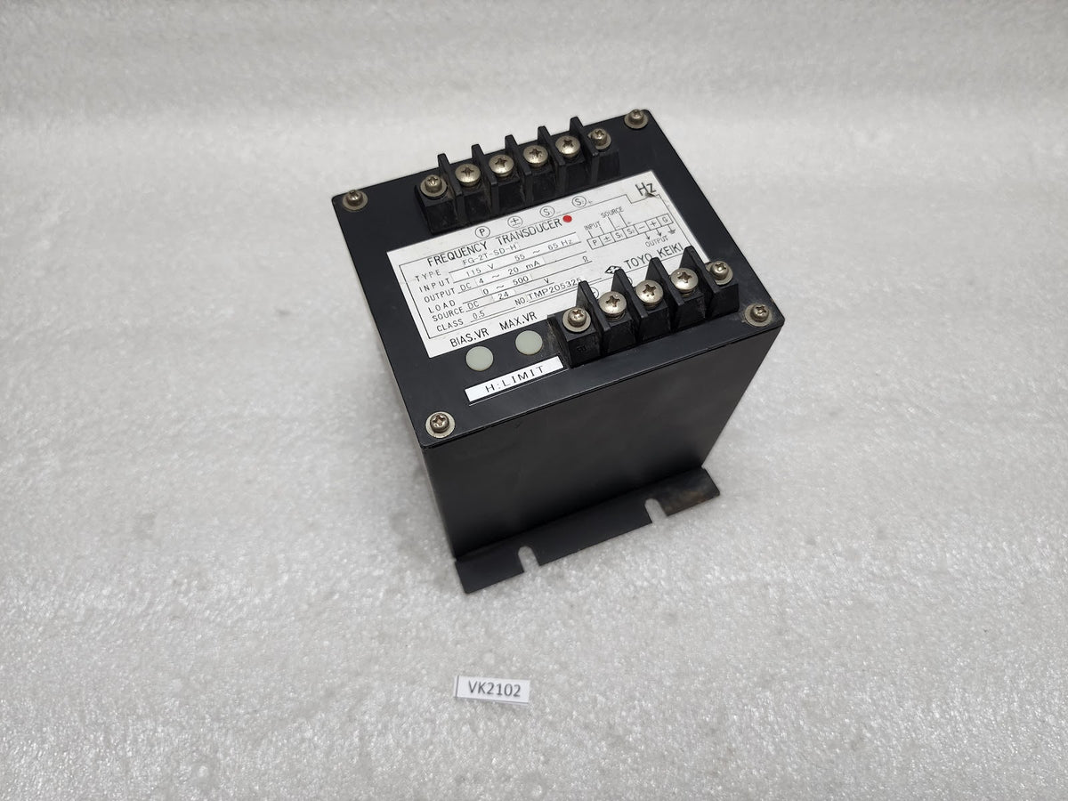 TOYO KEIKI FG-2T-SD-H FREQUENCY TRANSDUCER 24VDC