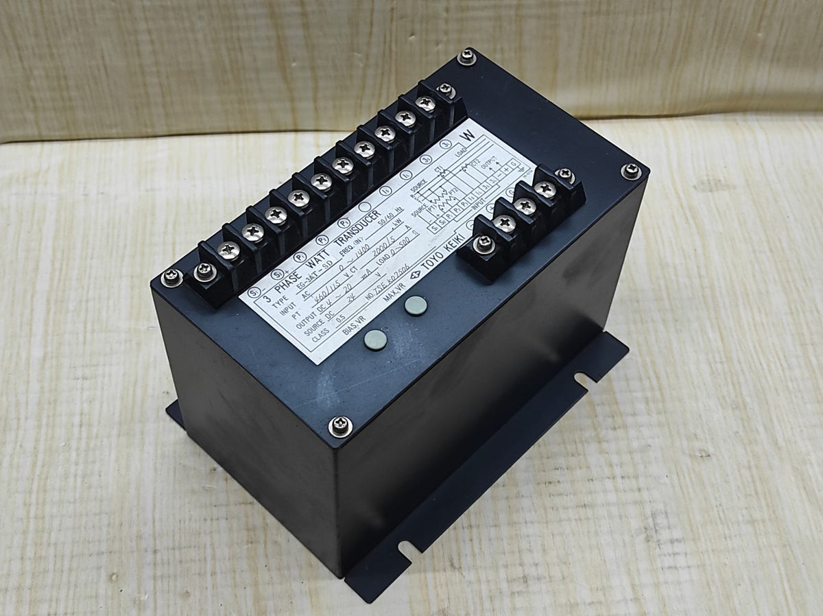 Toyo Keiki EG-3AT-SD 3-Phase Watt Transducer EG3ATSD 1400KW