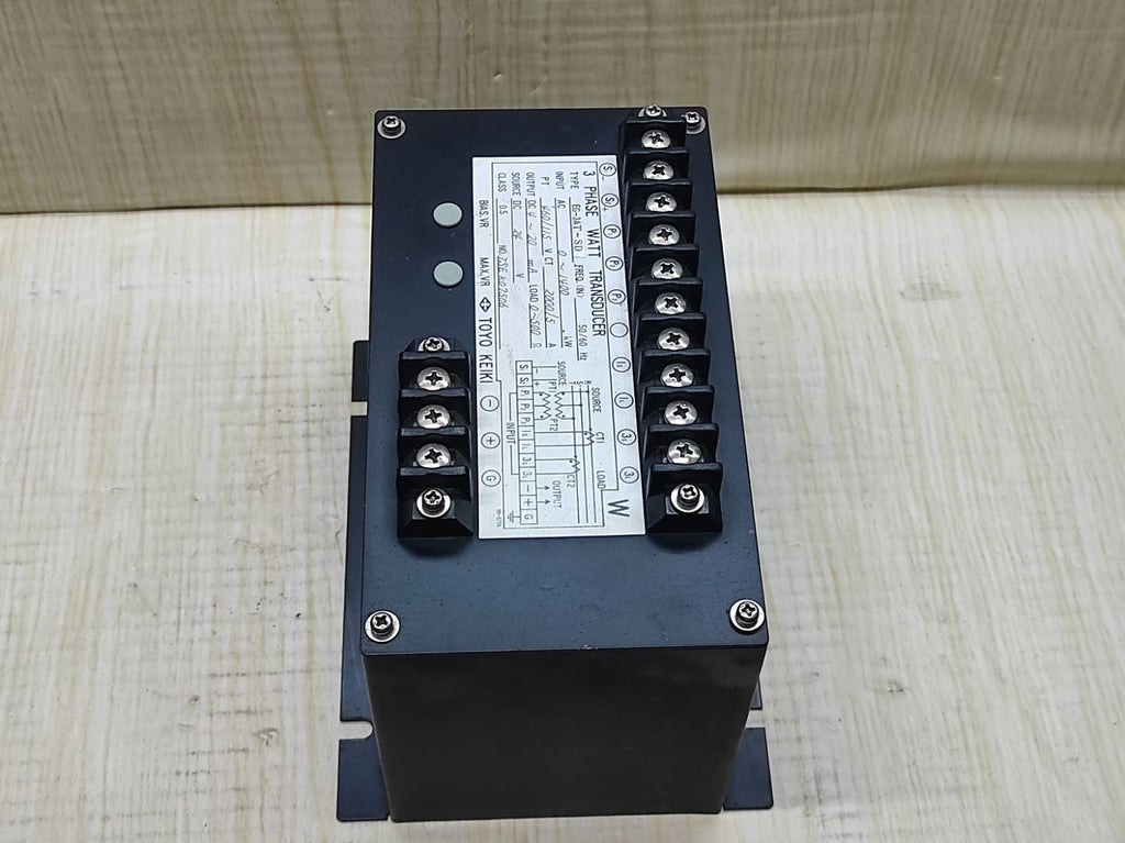 Toyo Keiki EG-3AT-SD 3-Phase Watt Transducer EG3ATSD 1400KW