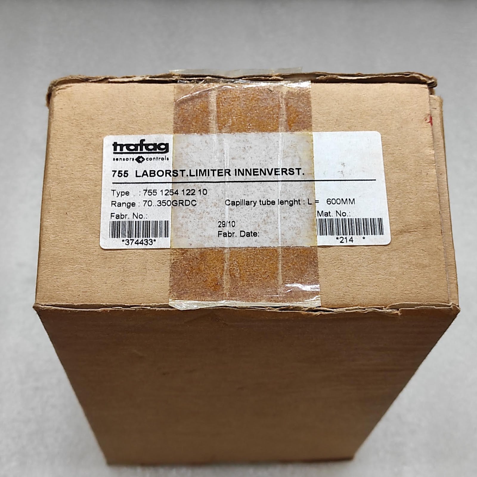 TRAFAG 755.1254 THERMOSTAT 70-350GRDC 755125412210