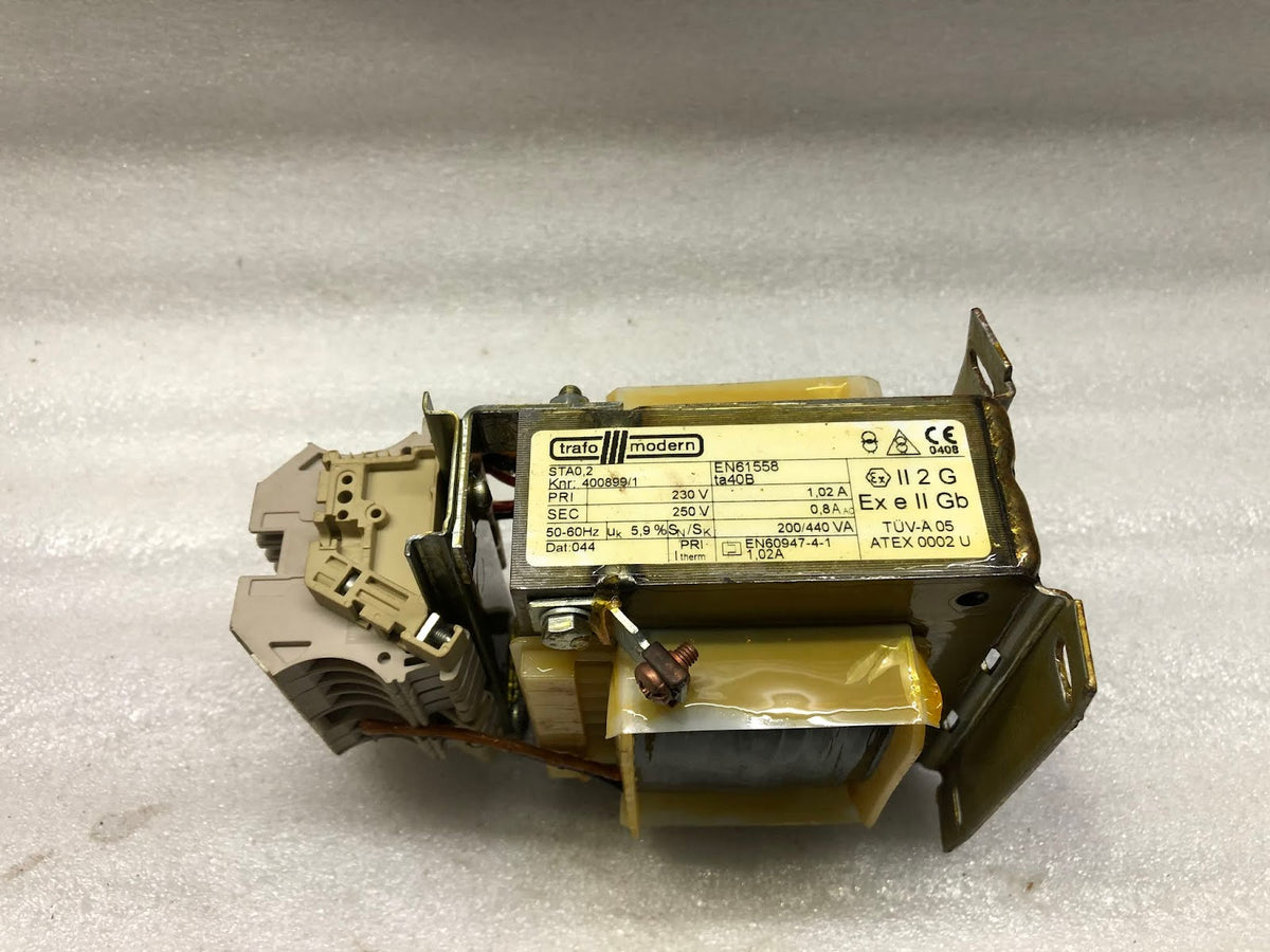 TRAFO MODERN STA0.2 TRANSFORMER 400899-1 PN 2725579-03-01 230V TO 250V