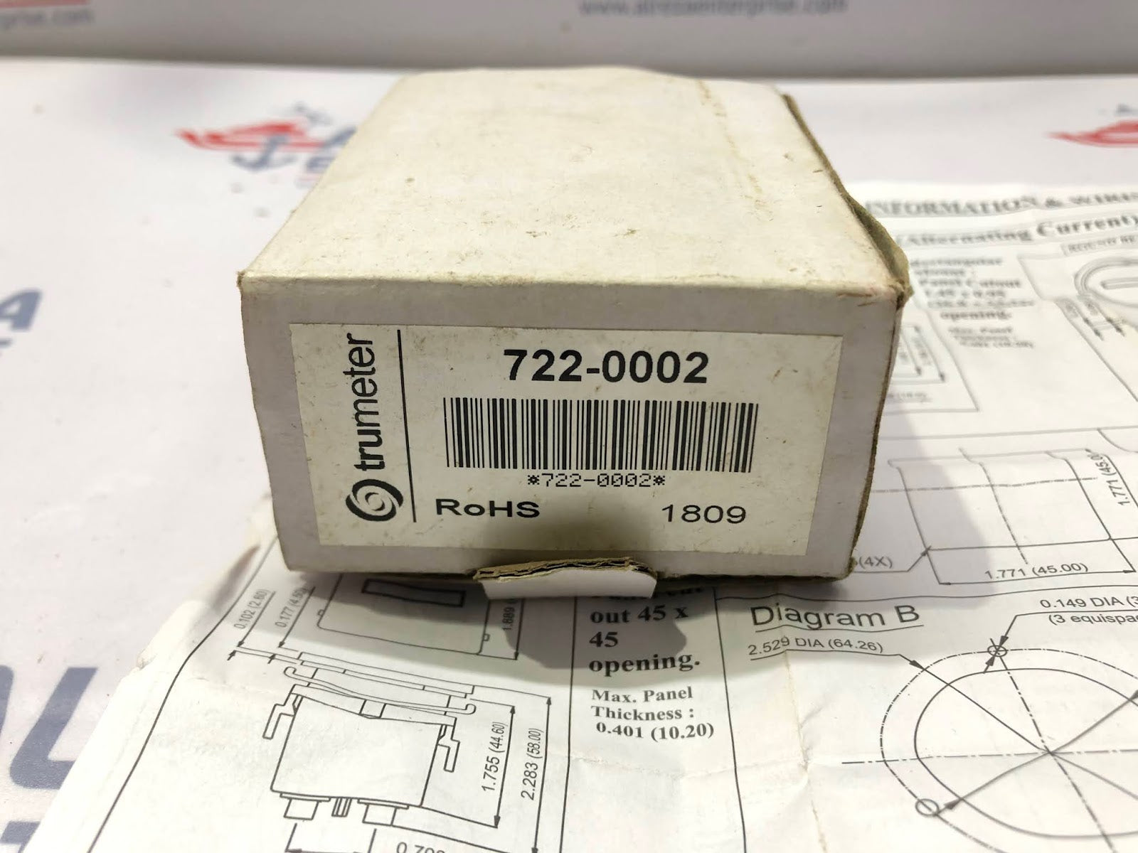 TRUMETER 722-0002 HOUR METER 90-264VAC